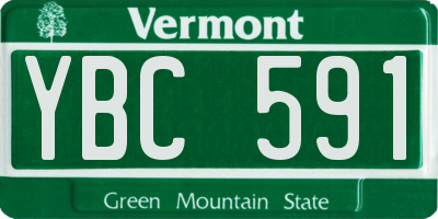 VT license plate YBC591