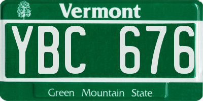 VT license plate YBC676