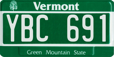 VT license plate YBC691