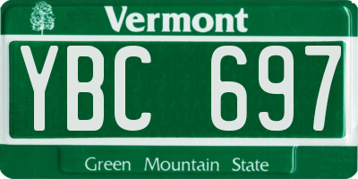 VT license plate YBC697