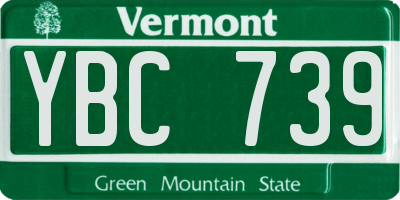 VT license plate YBC739