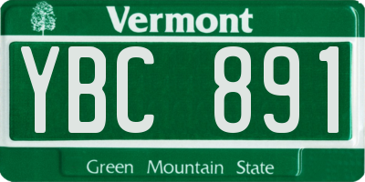VT license plate YBC891