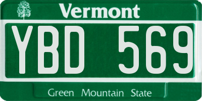 VT license plate YBD569