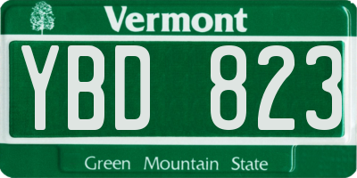 VT license plate YBD823