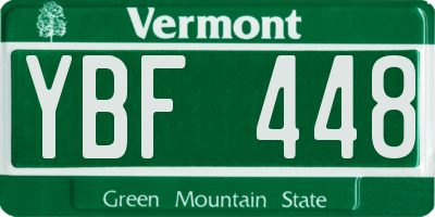 VT license plate YBF448