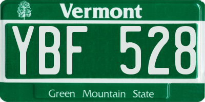 VT license plate YBF528
