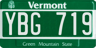 VT license plate YBG719