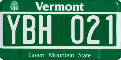 VT license plate YBH021