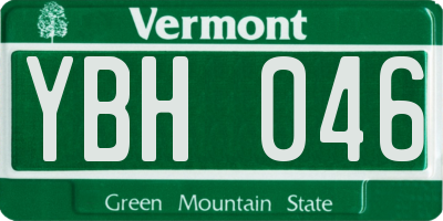 VT license plate YBH046