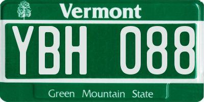 VT license plate YBH088