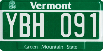 VT license plate YBH091