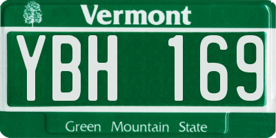 VT license plate YBH169