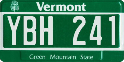 VT license plate YBH241