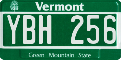 VT license plate YBH256