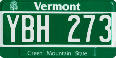 VT license plate YBH273