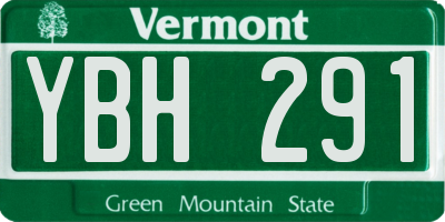 VT license plate YBH291