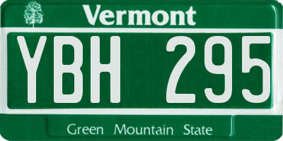 VT license plate YBH295