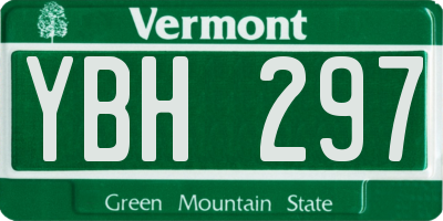 VT license plate YBH297