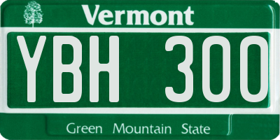 VT license plate YBH300