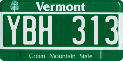 VT license plate YBH313