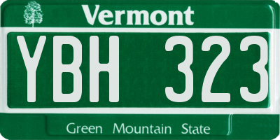 VT license plate YBH323