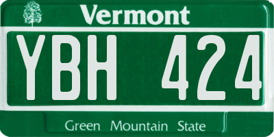 VT license plate YBH424