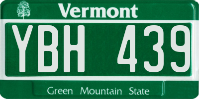 VT license plate YBH439