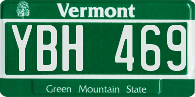 VT license plate YBH469