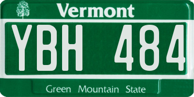 VT license plate YBH484
