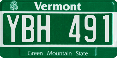 VT license plate YBH491