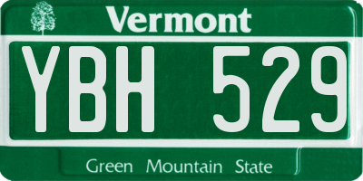 VT license plate YBH529