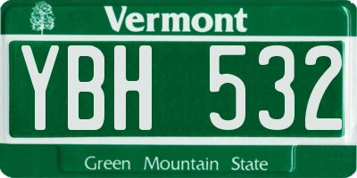 VT license plate YBH532