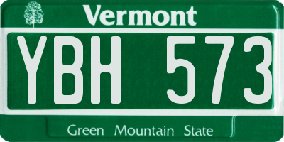 VT license plate YBH573