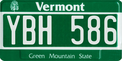 VT license plate YBH586
