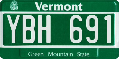 VT license plate YBH691