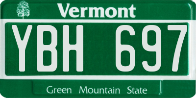VT license plate YBH697