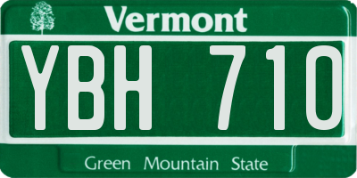 VT license plate YBH710