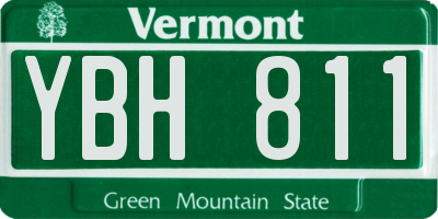 VT license plate YBH811