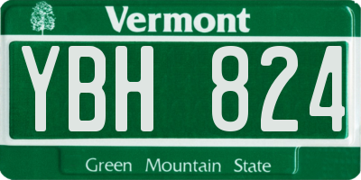 VT license plate YBH824