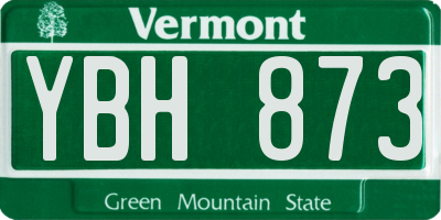 VT license plate YBH873