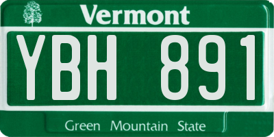 VT license plate YBH891
