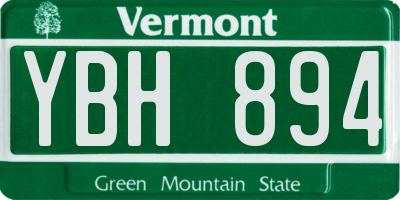 VT license plate YBH894