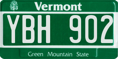 VT license plate YBH902