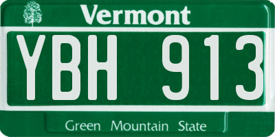 VT license plate YBH913
