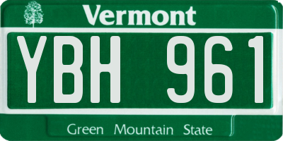 VT license plate YBH961