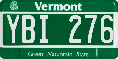 VT license plate YBI276