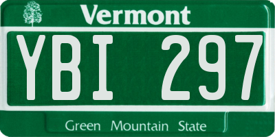 VT license plate YBI297