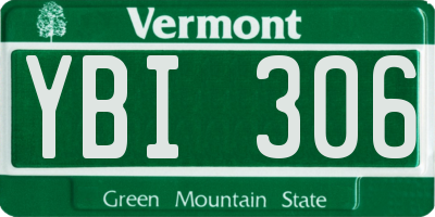VT license plate YBI306