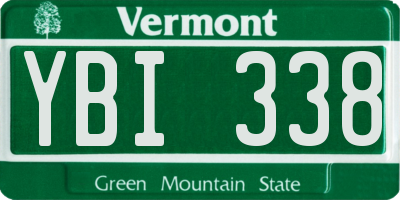 VT license plate YBI338