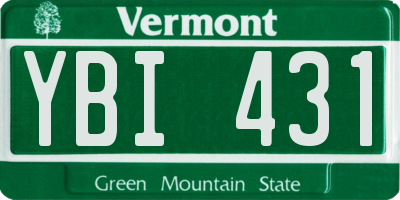 VT license plate YBI431